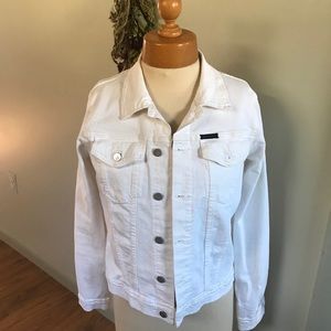 Calvin klein white denim jacket